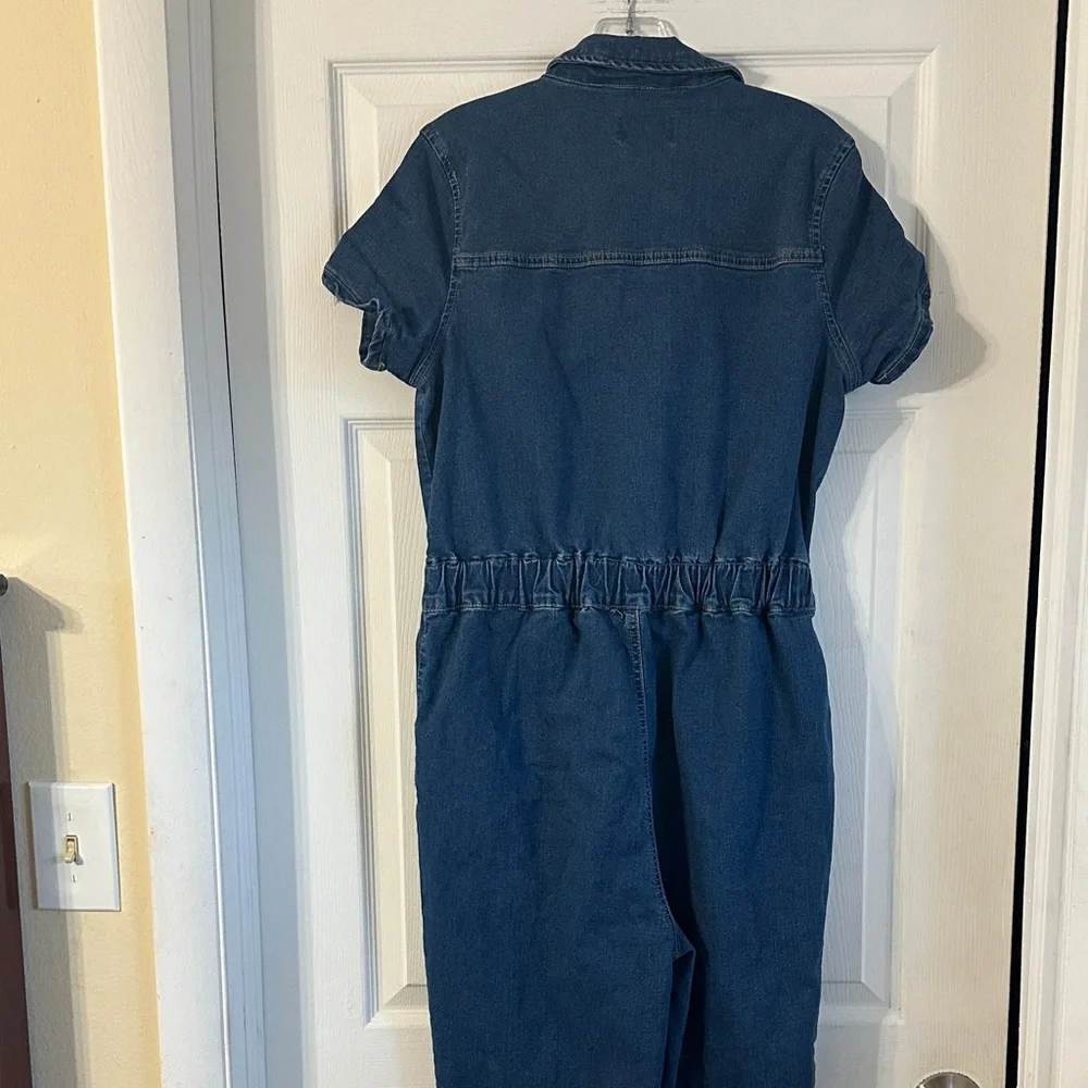 Women's Denim Blue Overalls - Picture 5 of 5